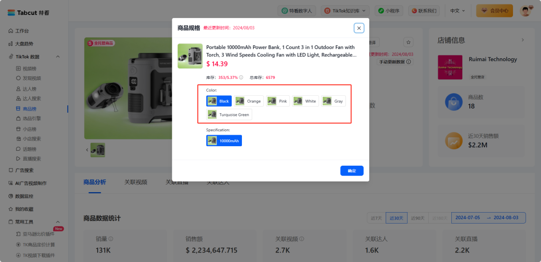 消暑新纪元：TikTok风扇舞动清凉经济，224万美金月销量扇动市场新风尚